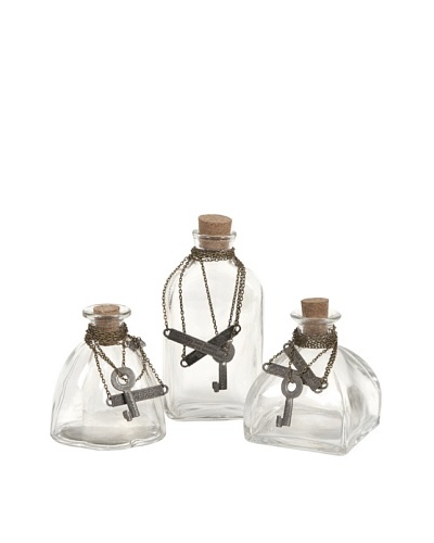 Set of 3 Galata Bottles with Stopper