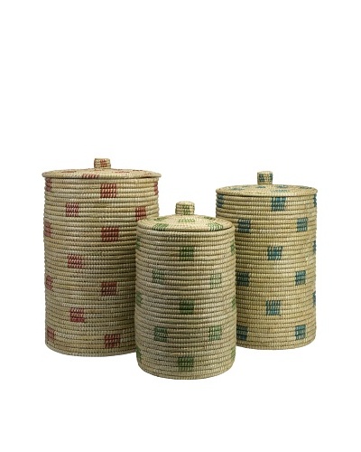Set of 3 Afton Sea Grass Storage Baskets