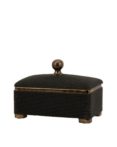 Imax Carolyn Kinder Caviar Box, Black/Gold