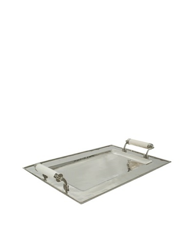 The Import Collection Julia Rectangular Polished Metal Serving Tray