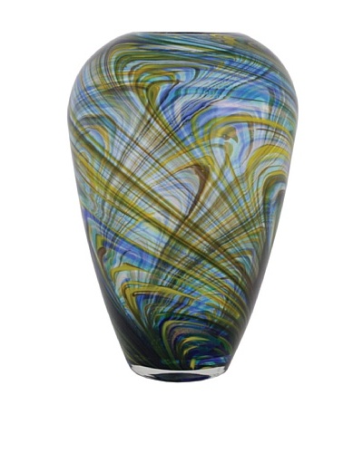 The Import Collection Splace II Glass Vase, Blue