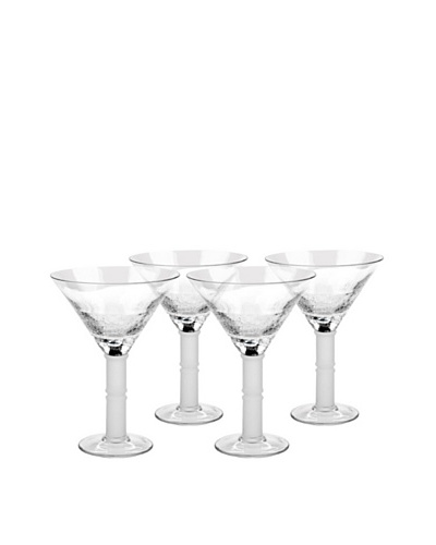 Impulse! Set of 4 Crackle Martini Glasses