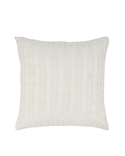 India's Heritage Cable Knit Pillow, Natural, 20 x 20