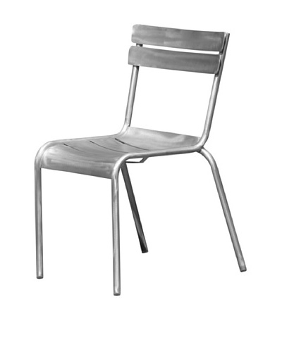 Industrial Chic Marcel Chair, Brushed Aluminum