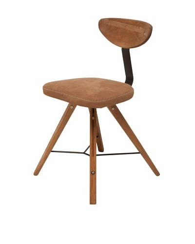 Industrial Chic Theo Chair, Fumed Oak