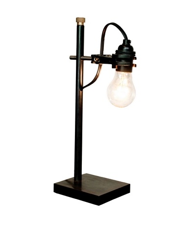 Industrial Chic Brass Desk Lamp, Brass