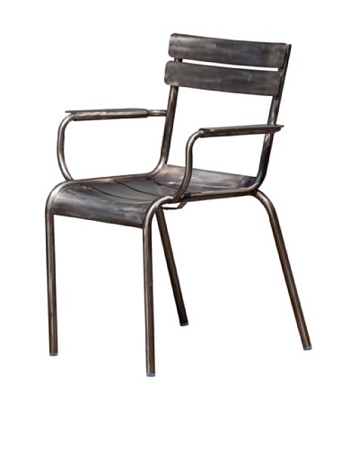 Industrial Chic Marcel Arm Chair, Gunmetal