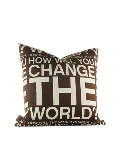 Inhabit Change the World Pillow [Chocolate]