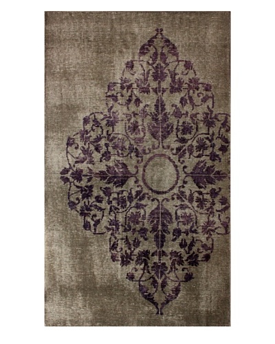 nuLOOM Hand-Knotted Overdyed-Style Medallion Rug