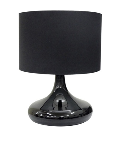 Integrity Lighting Opal Glass Table Lamp, Black