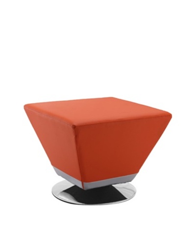 International Design USA Cube Ottoman, Orange