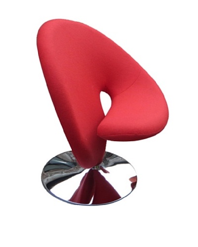 International Design USA Ziggy Swivel Leisure Chair, Red