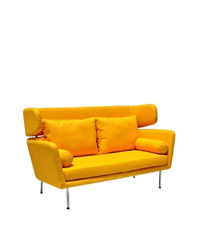 International Design USA Winged Sofa, Yellow
