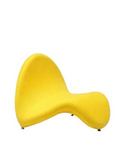International Design USA Tongue Lounge Chair, Yellow