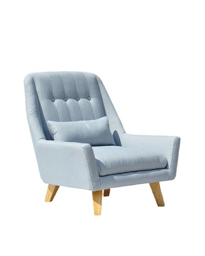 International Design USA Chloe Lounge Chair, Light Blue