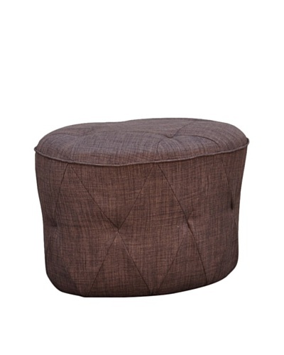 International Design USA Luxe Tufted Ottoman, Brown