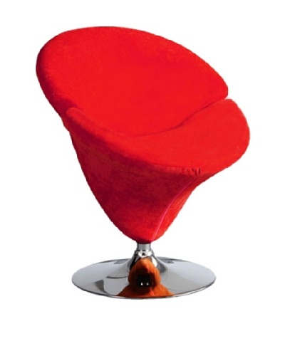 International Design USA Tulip Leisure Chair, Red