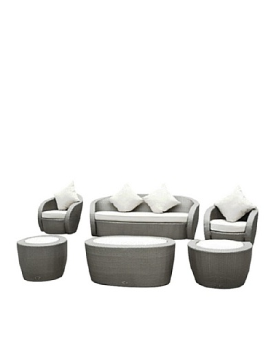 International Designs USA Pasha  6-Piece Outdoor Sofa Set, Gray