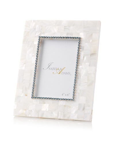Isabella Adams 4 x 6 Crystallized Mother-of-Pearl Picture Frame with Birthstone
