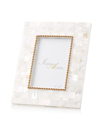Isabella Adams 4 x 6 Crystallized Mother-of-Pearl Picture Frame with Birthstone, November