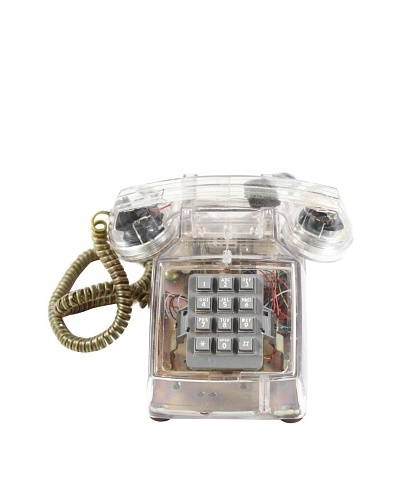 ITT Vintage Telephone, Clear/Gold/Grey