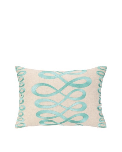 Iza Pearl Swirl Swing Embellished Down Pillow, Blue, 14 x 20As You See