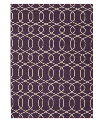 Jaipur Rugs Flat Weave Moroccan Pattern Pink/Purple Wool Handmade [Pink/Purple]