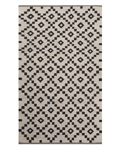 Jaipur Rugs Flat-Weave Durable Rug, Ivory/Black, 4' x 6'