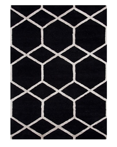Jaipur Rugs Hand-Tufted Geometric Rug, Black/Ivory, 2' x 3'