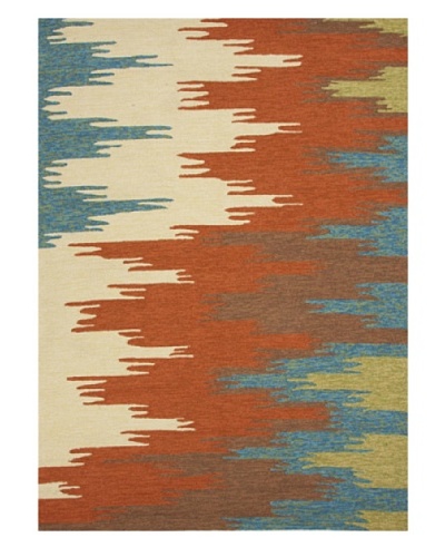 Jaipur Rugs Abstract Indoor/Outdoor Rug [Red/Orange/Blue]