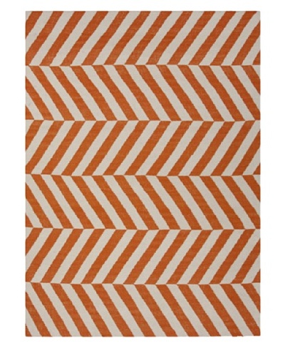 Jaipur Rugs Handmade Flat Weave Stripe Rug [Orange]