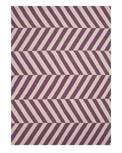 Jaipur Rugs Handmade Flat Weave Stripe Rug [Purple]