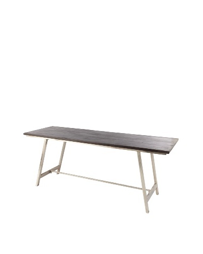 Jamie Young Cottage Dining Table, Chocolate/Nickel