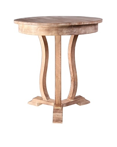 Jamie Young Neville Round Side Table, Limewash