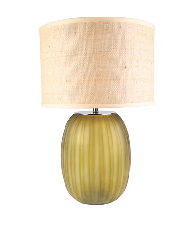 Jamie Young Ribbon Etched Table Lamp, Olive