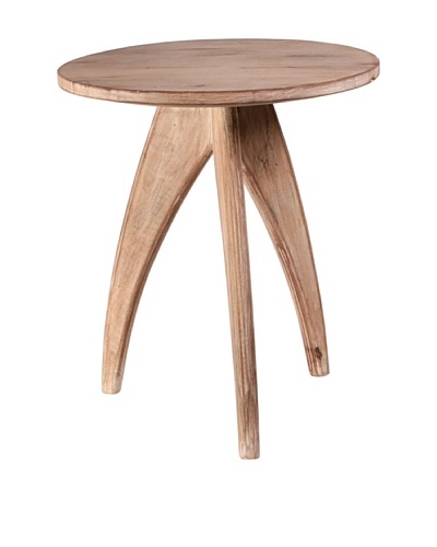 Jamie Young Carson Accent Stool, Limewash