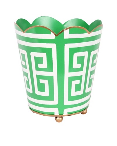 Jayes Greek Key Green Small Decorative Cachepot