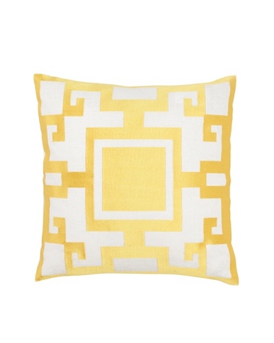 Jennifer Paganelli Kara Linen Pillow, Yellow