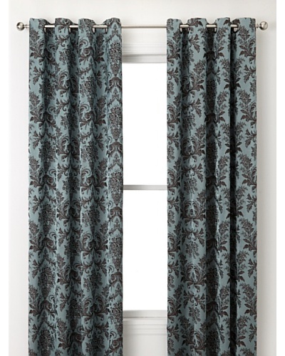 Jennifer Taylor Home Collection Set of 2 Lisa Curtain Panels, Blue/Brown