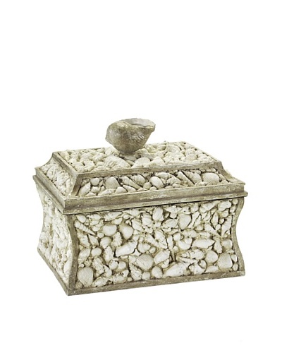 John-Richard Collection Shell-Encrusted Box, SandAs You See