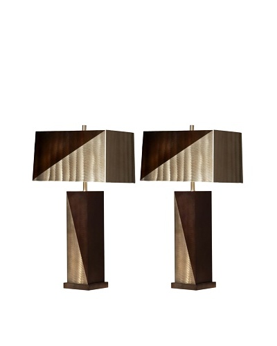 Jon Gilmore Set of 2 Two-Tone Table Lamps