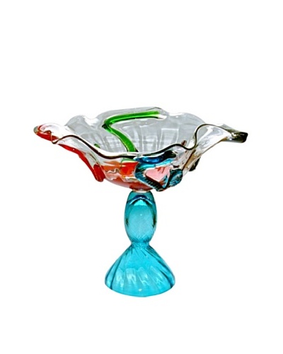 Jozefina Art Glass Rainbow Bowl, Clear/Multi