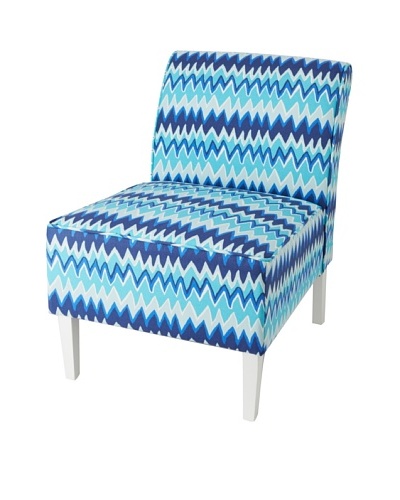 Julie Brown Indoor/Outdoor Accent Chair, Blue Charlie