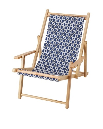 Julie Brown Reversible Beach Chair, Navy Pretzel/Green Pretzel
