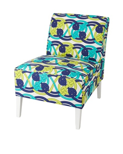 Julie Brown Indoor/Outdoor Accent Chair, Navy Voyage