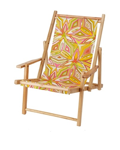 Julie Brown Reversible Beach Chair, Peach Sangria/Yellow Skipper