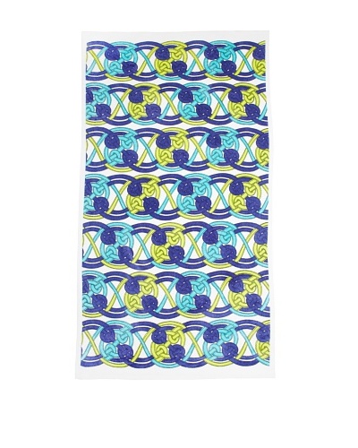 Julie Brown Plush Beach Towel, Blue Voyage, 36 x 64