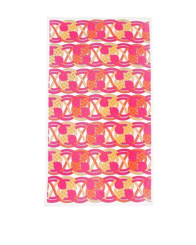Julie Brown Plush Beach Towel, Pink Voyage, 36 x 64