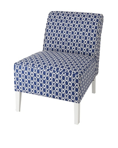 Julie Brown Indoor/Outdoor Accent Chair, Navy Pretzel