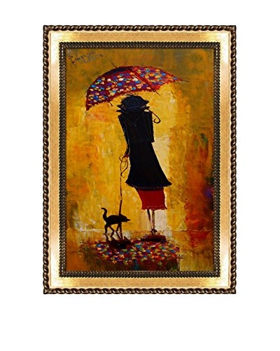 Justyna Kopania Rain (Out For A Stroll) Framed Giclée on Canvas